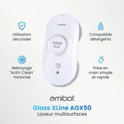 Robot Laveur De Vitres Multisurfaces AMIBOT Glass XLine AGX50 - White -Aspirateur et sac Soldes 11631599 3