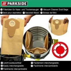 PARKSIDE 10 Pakrside Sac D'aspirateur 30 L PNTS 1500 C4 Lidl IAN 284950 Brun 906-02 -Aspirateur et sac Soldes 14891334 5