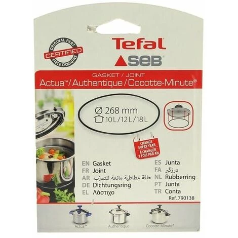 Joint 10l a 18l alu/inox d=268, 790138 pour Cocotte Seb Joint 10l A 18l Alu/inox D=268, 790138 Pour Cocotte Seb -Aspirateur et sac Soldes 15984544 1