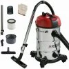 AREBOS Aspirateur Industriel | Aspirateur Eau Et Poussière | Aspirateur Sec Et Humide | 1800W | 30L | Acier Inoxydable - Noir/rouge