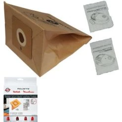 SEB INTERNATIONAL Sacs Papiers Par 6 Avec 2 Microfiltres ZR003901 Pour Aspirateur MOULINEX, ROWENTA , ACCESSIMO, CITY SPACE, COMPACTEO, COMPACTEO ERGO, COMPACTEO UPGRADE, MINI SPACE - NC
