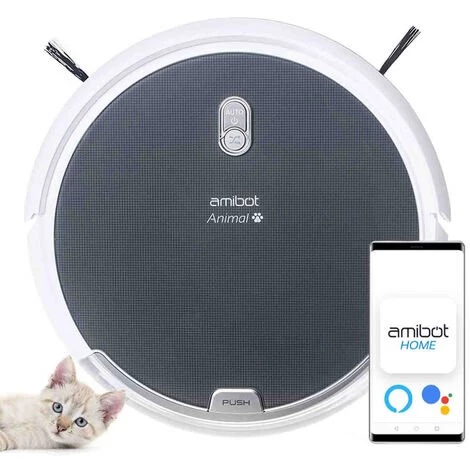 Robot aspirateur et laveur AMIBOT Animal H2O Connect - Grey Robot Aspirateur Et Laveur AMIBOT Animal H2O Connect - Grey -Aspirateur et sac Soldes 19802076 1