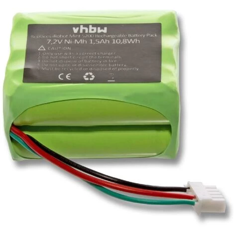 vhbw Batterie compatible avec iRobot Braava 380, 380T, 381, 390, 390T aspirateur, robot électroménager (1500mAh, 7,2V, NiMH) Vhbw Batterie Compatible Avec IRobot Braava 380, 380T, 381, 390, 390T Aspirateur, Robot électroménager (1500mAh, 7,2V, NiMH) -Aspirateur et sac Soldes 25164802 3