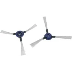 Vhbw 2x Brosse Latérale De Rechange Compatible Avec Rowenta Smart Force Essential Robot Aspirateur - Lot De Brosses De Nettoyage, Noir / Blanc / Bleu