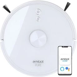 Robot Aspirateur Et Laveur AMIBOT Pure Laser Avec Cartographie Laser - White