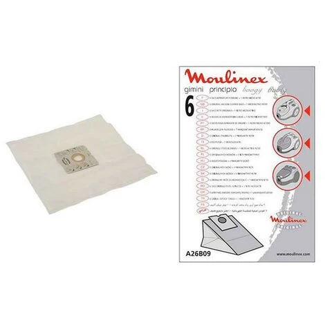 Lot 6 sacs + filtre BOOGY PRINCIPIO GIMINI (195270-58016) (A26B09) Aspirateur MOULINEX Lot 6 Sacs + Filtre BOOGY PRINCIPIO GIMINI (195270-58016) (A26B09) Aspirateur MOULINEX -Aspirateur et sac Soldes 26716182 1