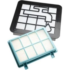 Vhbw Lot De Filtres Compatible Avec Philips PowerPro Compact FC9330/09, FC9331/07, FC9331/09 Aspirateur
