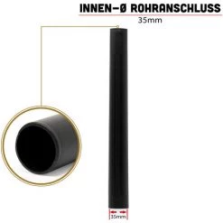 FIXEDBYU Tube D'aspirateur Tube De Rallonge En Plastique Pour Tous Les Modèles D'aspirateur Ø 35 Mm, 2 Pièces De 50 Cm De Longueur, Noir -Aspirateur et sac Soldes 28855089 5