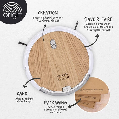 Robot aspirateur et laveur AMIBOT Animal Origin connecté à l'application mobile AMIBOT HOME - Brown Robot Aspirateur Et Laveur AMIBOT Animal Origin Connecté à L'application Mobile AMIBOT HOME - Brown -Aspirateur et sac Soldes 29074710 4