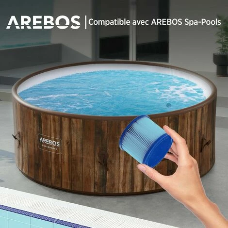AREBOS Filtre de Piscine | 6X Cartouches de Filtre Spa Hot Tubs | Filtre antimicrobien | Bleu AREBOS Filtre De Piscine | 6X Cartouches De Filtre Spa Hot Tubs | Filtre Antimicrobien | Bleu -Aspirateur et sac Soldes 32697582 3