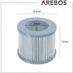 AREBOS Filtre De Piscine | 6X Cartouches De Filtre Spa Hot Tubs | Filtre Antimicrobien | Bleu 3 AREBOS Filtre De Piscine | 6X Cartouches De Filtre Spa Hot Tubs | Filtre Antimicrobien | Bleu -Aspirateur et sac Soldes 32697582 4