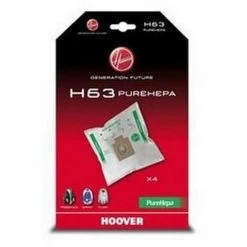 H63 Boite De 4 Sacs Pure Hepa (36620-52203) (35600536, 09200245) Aspirateur HOOVER