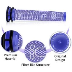 Morpilot Dyson Filtre Lot De 3 Pre-Moteur Filtre Lavables Pour Dyson V6 V7 V8 DC58 DC59 DC61 DC62 DC74,Remplacement Pour DY-965661-0 -Aspirateur et sac Soldes 37823255 4