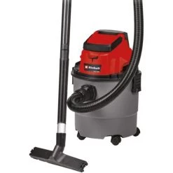 Einhell Aspirateur Eaux Et Poussières Sans Fil TC-VC 18/15 Li-Solo Power X-Change (18 V, 15 L, 4 Roulettes, Livré Avec Accessoires) Livré Sans Batterie Ni Chargeur