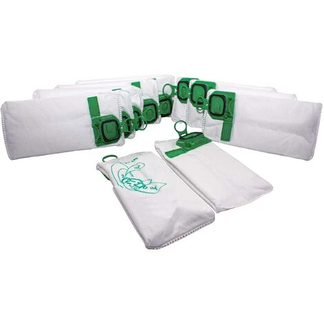 vhbw 10x Sacs compatible avec Vorwerk Kobold VK140, VK150, VK 140, VK 150 aspirateur - microfibres non tissées, 26cm x 14cm, blanc / vert Vhbw 10x Sacs Compatible Avec Vorwerk Kobold VK140, VK150, VK 140, VK 150 Aspirateur - Microfibres Non Tissées, 26cm X 14cm, Blanc / Vert -Aspirateur et sac Soldes 39113279 1