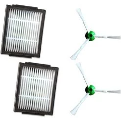 LANGRAY Kit D'accessoires De Rechange Pour IRobot Roomba Série I IRobot I7 E5 E6 Filtre, Brosse Principale Et Brosse Latérale Personnalisable 2*filter+2*side Brushes