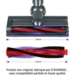 VERSAILLESFR 225mm Brosse Rouleau Pour Aspirateur Dyson V6 DC62 SV03 Rouleau Brosse électrique De Remplacement Pour Aspirateur Sans Fil Pièces Pour Aspirateur Domestique Pièce -Aspirateur et sac Soldes 42051409 4