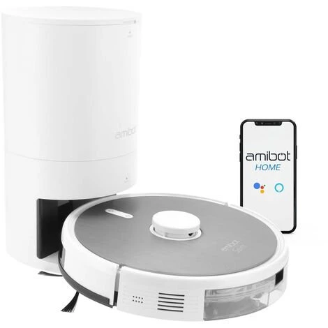 Robot aspirateur et laveur AMIBOT Spirit Premium Station de vidage automatique - Silver Robot Aspirateur Et Laveur AMIBOT Spirit Premium Station De Vidage Automatique - Silver -Aspirateur et sac Soldes 43079290 1
