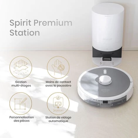 Robot aspirateur et laveur AMIBOT Spirit Premium Station de vidage automatique - Silver Robot Aspirateur Et Laveur AMIBOT Spirit Premium Station De Vidage Automatique - Silver -Aspirateur et sac Soldes 43079290 3