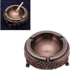 AIDUCHO Cendrier Rétro En Métal Pour Intérieur Et Extérieur (Bronze) -Aspirateur et sac Soldes 43435116 5