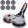HIASDFLS Tête De Balai Électrique Pour Dyson V11 V10 V8 V7 Aspirateur Sans Fil, Accessoire De Rechange De Brosse De Sol Pour Parquet Sols Durs, Avec Réservoir D'Eau Et 6 Tampons De Balai (Mop Head)