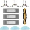 DEVENIRRICHE Chiffon Brosse Filtre De Rechange Ensemble D'accessoires Pour Robot Aspirateur Ecovacs DEEBOT OZMO T9 T9+ T9power T9max (13 Pièces)