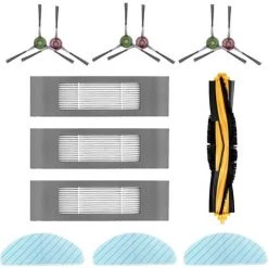 DEVENIRRICHE Chiffon Brosse Filtre De Rechange Ensemble D'accessoires Pour Robot Aspirateur Ecovacs DEEBOT OZMO T9 T9+ T9power T9max (13 Pièces)