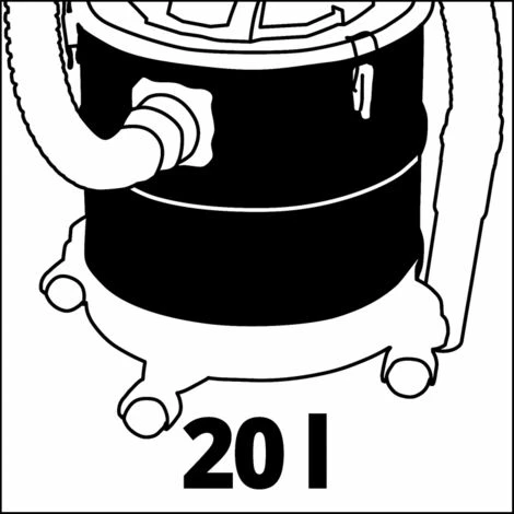 Einhell Aspirateur à cendres sur roulette TC-AV 1620 DW (1250 W, Cuve 20L) Einhell Aspirateur à Cendres Sur Roulette TC-AV 1620 DW (1250 W, Cuve 20L) -Aspirateur et sac Soldes 48015219 5