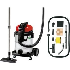 Einhell Aspirateur Eaux Et Poussières TE-VC 1925 SA (800W, Cuve 25L, Prise Synchro OEP, Livré Avec Accessoires)
