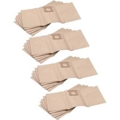 Vhbw 20x Sacs Compatible Avec Einhell TC-VC 1812 S Aspirateur - Papier, 24cm X 19cm, Marron