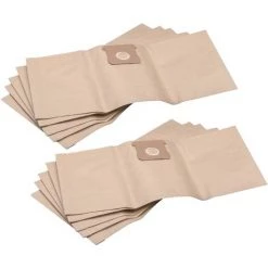 Vhbw 10x Sacs Compatible Avec Einhell TC-VC 1812 S Aspirateur - Papier, 24cm X 19cm, Marron