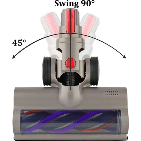 HIASDFLS Tête De Nettoyeur De Brosse À Turbine Compatible Avec L'Aspirateur Dyson V15 V11 V10 V8 V7 Pour Nettoyer Les Tapis, Les Sols, Les Carreaux HIASDFLS Tête De Nettoyeur De Brosse À Turbine Compatible Avec L'Aspirateur Dyson V15 V11 V10 V8 V7 Pour Nettoyer Les Tapis, Les Sols, Les Carreaux -Aspirateur et sac Soldes 48226468 4