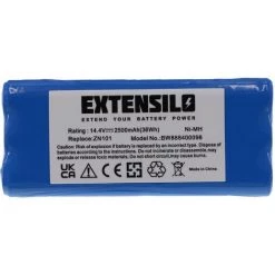 EXTENSILO Batterie Compatible Avec Dirt Devil M612 Spider, M611, Puck M610, M612 Aspirateur, Robot électroménager (2500mAh, 14,4V, NiMH)