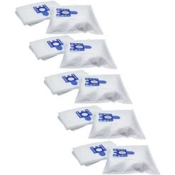 Vhbw 50x Sacs Compatible Avec Miele S 269i - S 282i, S 270, S280 Aspirateur - Microfibres Non Tissées, Typ G/H/N, 30cm X 22cm, Blanc / Bleu -Aspirateur et sac Soldes 48679927 4