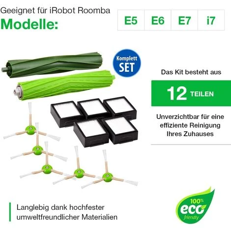 READCLY Pièces de rechange pour IRobot 4624878 brosses en caoutchouc brosses latérales filtre pour aspirateurs Roomba Série I et E I7 I7 Plus E5 E6 E7 Kit iRobot pour aspirateur robot brosses et accessoire roomba READCLY Pièces De Rechange Pour IRobot 4624878 Brosses En Caoutchouc Brosses Latérales Filtre Pour Aspirateurs Roomba Série I Et E I7 I7 Plus E5 E6 E7 Kit IRobot Pour Aspirateur Robot Brosses Et Accessoire Roomba -Aspirateur et sac Soldes 48782903 2