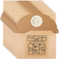 10 Sacs Filtre Remplacement Pour Aspirateur Karcher WD2 MV2 6.904-322.0 WD2250 A2004 A2054,Betterlife