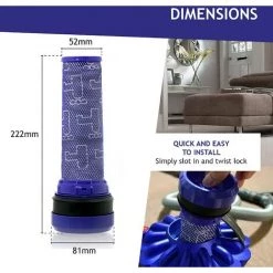 KARTOKNER Filtre Pour Dyson DC28 DC28C DC37 DC39 DC39I DC53 Aspirateur -Aspirateur et sac Soldes 51373097 4