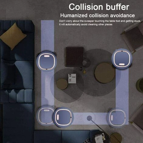 DECKON Aspirateur Robot, Aspirateur et Laveur de Sol 3 EN 1, Super Aspiration,1500Pa Aspirateur Robot Laveur avec Fonction Nettoyage, Idéal pour le Poils dAnimaux Cheveux Poussière DECKON Aspirateur Robot, Aspirateur Et Laveur De Sol 3 EN 1, Super Aspiration,1500Pa Aspirateur Robot Laveur Avec Fonction Nettoyage, Idéal Pour Le Poils DAnimaux Cheveux Poussière -Aspirateur et sac Soldes 52978250 5