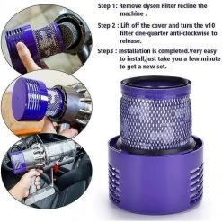 CADEAUX Lot De 2 Filtres De Rechange V10 Pour Dyson Lot De 2 Filtres De Rechange -Aspirateur et sac Soldes 54709590 5