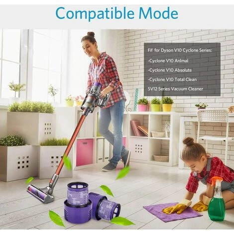 DECKON 2 Paquet Lavables Réutilisables Filtre de Remplacement pour Dyson V10 Cyclone Animal Absolute Motorhead Total Clean Pro Extra Aspirateur Sans Fil avec Brosse de nettoyage DECKON 2 Paquet Lavables Réutilisables Filtre De Remplacement Pour Dyson V10 Cyclone Animal Absolute Motorhead Total Clean Pro Extra Aspirateur Sans Fil Avec Brosse De Nettoyage -Aspirateur et sac Soldes 55761568 2
