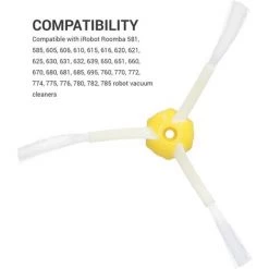 STOMO KIT Pack De 3 Brosses Latérales Pour IRobot Roomba - Séries 500/600/700 -Aspirateur et sac Soldes 55942735 3
