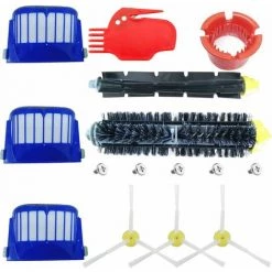 STOMO Accessoire Pour IRobot Roomba Série 600 Kit D'entretien Avec Brosses & Filtres Pour 600 605 610 615 616 620 621 625 630 631 632 650 651 660 670 671 680 691 696 - Kit De 15 Pièces