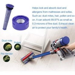 TINOR Lot De 3 Filtres Post-moteur Et Pré-HEPA De Rechange Pour Aspirateur Sans Fil Dyson V7, V8 Animal Absolute DY-965661-01, DY-967478-01 -Aspirateur et sac Soldes 56702741 4
