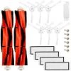 STOMO Accessoires Pour Le Robot Aspirateur Xiaomi Mi - 6 Brosses Latérales, 4 Filtres HEPA, 2 Brosse Principale, 6 Vis,1 Outils De Nettoyages, Kit De 19 Pièces De Rechange Mijia Roborock S50 S51 Robock2