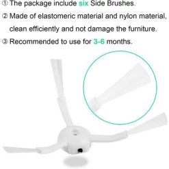 STOMO Accessoires Pour Le Robot Aspirateur Xiaomi Mi - 6 Brosses Latérales, 4 Filtres HEPA, 2 Brosse Principale, 6 Vis,1 Outils De Nettoyages, Kit De 19 Pièces De Rechange Mijia Roborock S50 S51 Robock2 -Aspirateur et sac Soldes 57002745 4