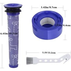 STOMO Filtre Pour Dyson V7 Et V8,Reehi Iltres De Rechange Aspirateur Pour Dyson,Absolute Et Animal, 3 Post-filtres HEPA Et 3 Pré-filtres Pour Dyson V7 Et V8 -Aspirateur et sac Soldes 57002792 3