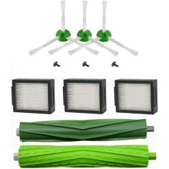 STOMO Kit De Pièces De Rechange Compatible Avec Pour Roomba I7 I7+ E5 E6 E7 - Pack De Brosses Latérales, Rouleaux Et Filtres Hepa