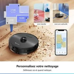 PROSCENIC M8 - Aspirateur Robot Laveur - Aspiration Forte 3000Pa - Cartographie Et Navigation Laser - Débit D'Eau Réglable -Aspirateur et sac Soldes 57593646 3