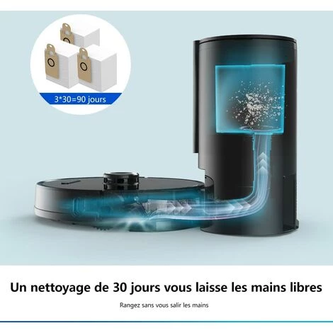 PROSCENIC M8 PRO Aspirateur robot 2 en 1 avec Collecteur automatique de poussières - Aspiration et lavage 3000 Pa - Navigation Laser PROSCENIC M8 PRO Aspirateur Robot 2 En 1 Avec Collecteur Automatique De Poussières - Aspiration Et Lavage 3000 Pa - Navigation Laser -Aspirateur et sac Soldes 57593648 2