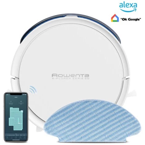 aspirateur/laveur robot programmable connecté - rr7387wh - rowenta - blanc Aspirateur/laveur Robot Programmable Connecté - Rr7387wh - Rowenta - Blanc -Aspirateur et sac Soldes 57598981 1